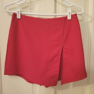 Women's Pink Side Slit Skort